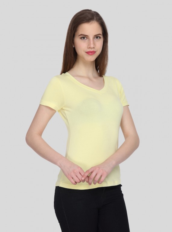 Womens Lemon V Neck Tee