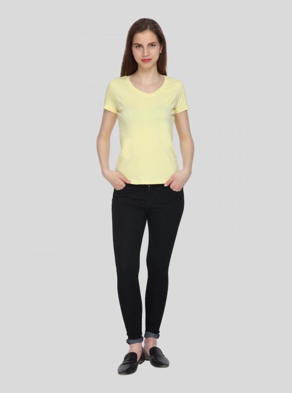 Womens Lemon V Neck Tee