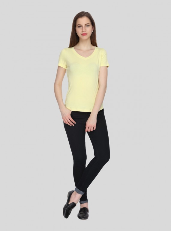 Womens Lemon V Neck Tee