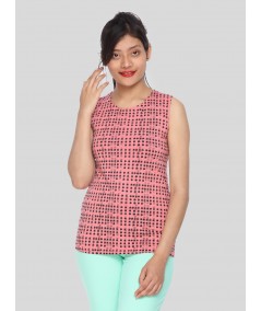 Pink printed Top