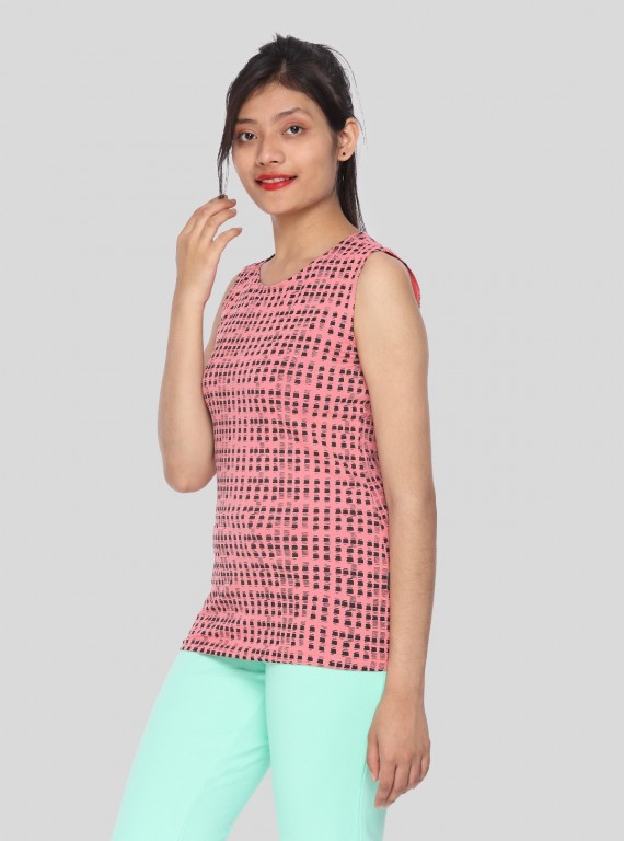 Pink printed Top