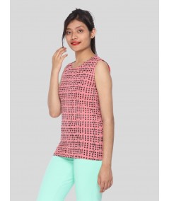 Pink printed Top