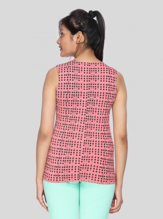 Pink printed Top