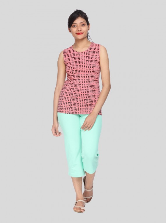 Pink printed Top