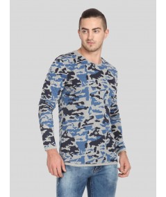 Grey Melange camouflag Print TShirt