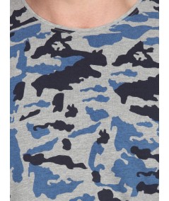 Grey Melange camouflag Print TShirt