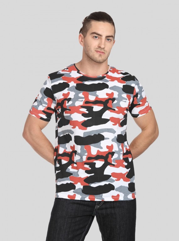 Men’s White Camouflage T-Shirt – Urban Military Street Style