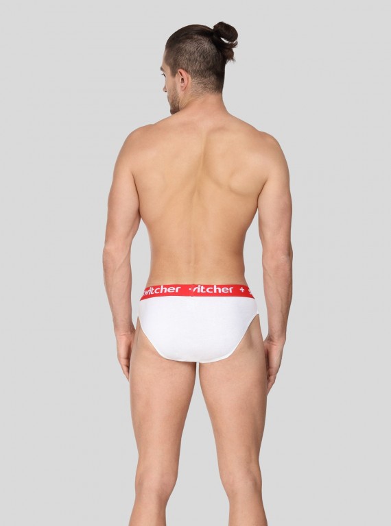 White Contrast Band Brief
