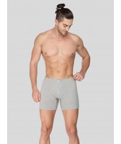 Men’s Solid Grey Buttoned Trunks – Soft Cotton, Tailored Fit & Style