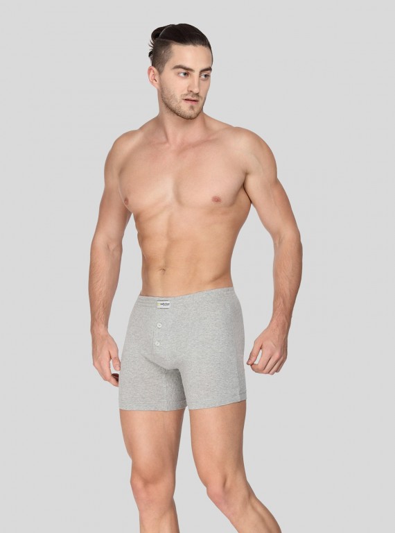 Grey Melange Boxer Brief