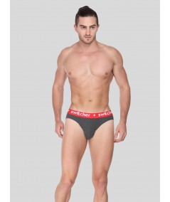 Men’s Charcoal Melange Banded Brief – Ultra-Soft Cotton & Snug Fit Comfort