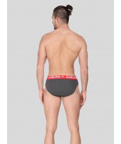 Charcol Melange Contrast Band Brief