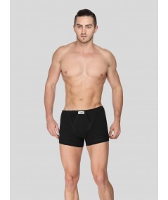 Men’s Black Inner Banded Trunk – Premium Cotton Support & Sleek Style