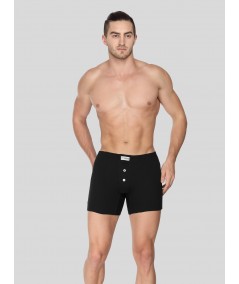 Men’s Solid Black Buttoned Trunks – Classic Fit Innerwear