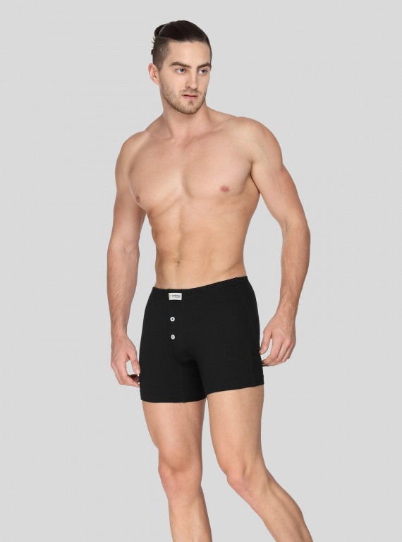 Black Buttoned Boxer Brief