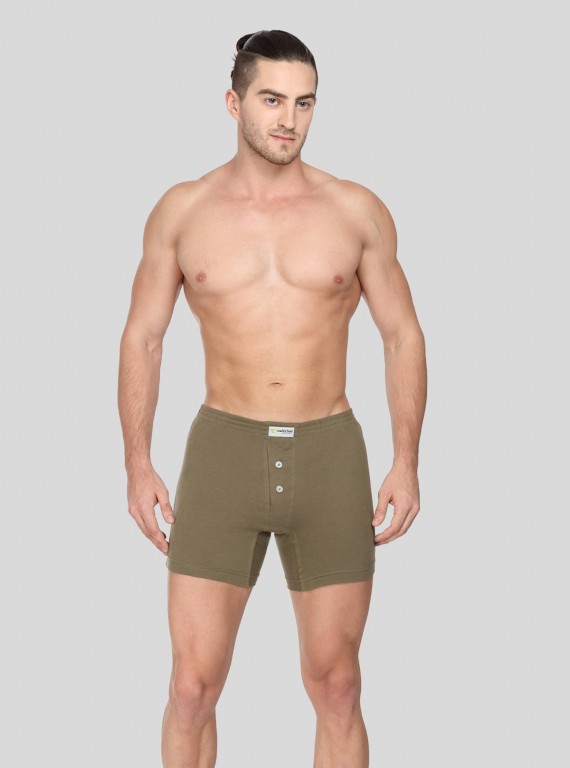 Kakhi Buttoned Boxer Brief