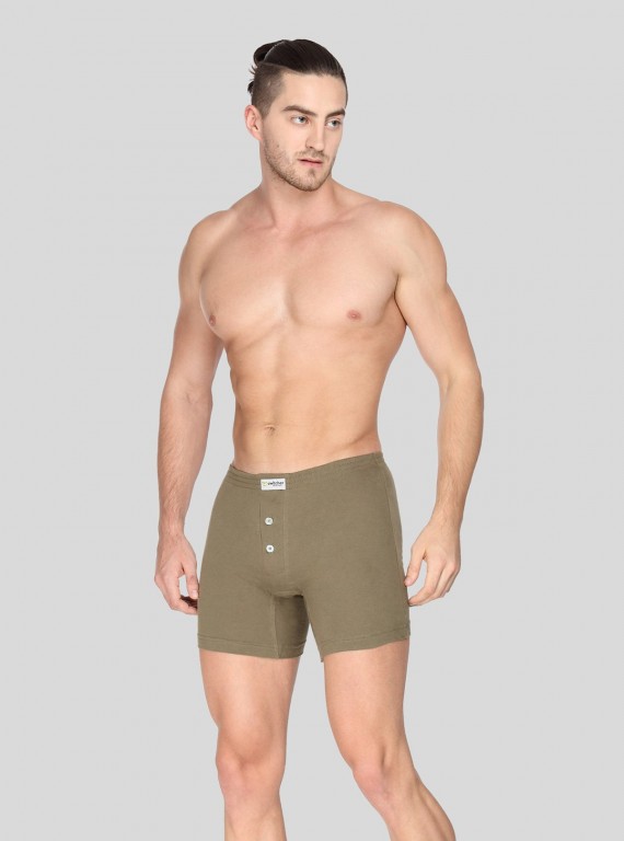 Kakhi Buttoned Boxer Brief