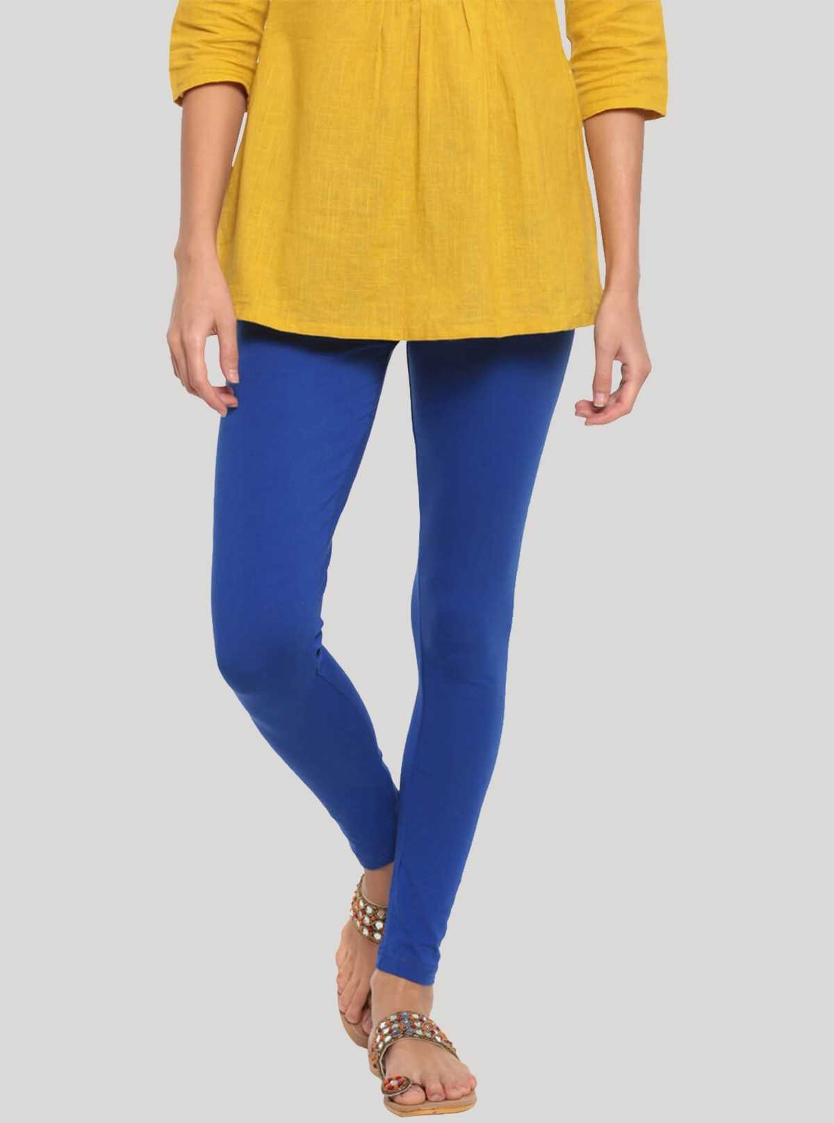 Women’s Ink Blue Cotton Legging – Ultra-Soft Stretch Fit for Daily Wear
