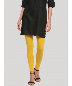 Women’s Yellow Cotton Legging – Soft Stretchable Everyday Bottomwear