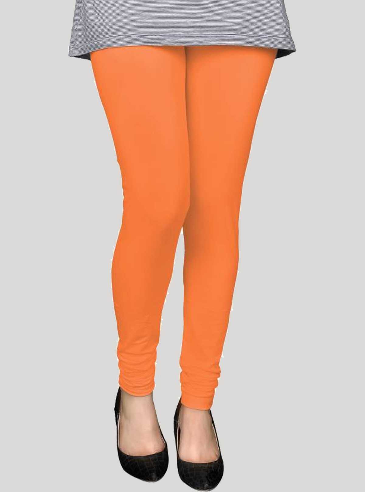 Women’s Orange Cotton Legging – Stretchable Comfort Fit Bottomwear