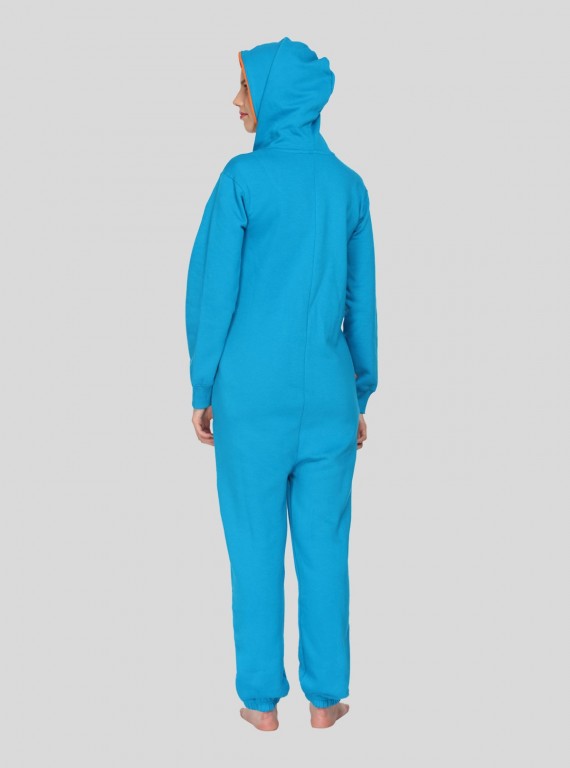 Blue Fleece Jumpsuit for Women