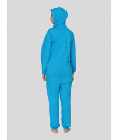 Blue Fleece Jumpsuit for Women