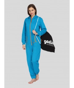 Blue Fleece Jumpsuit for Women