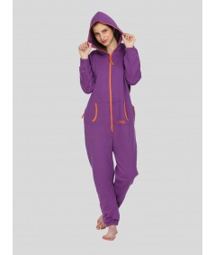 Purple Fleece Jumpsuit for Women