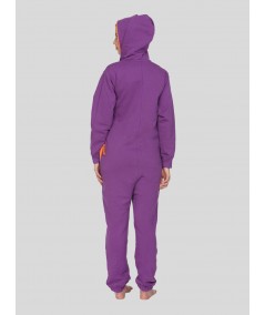 Purple Fleece Jumpsuit for Women