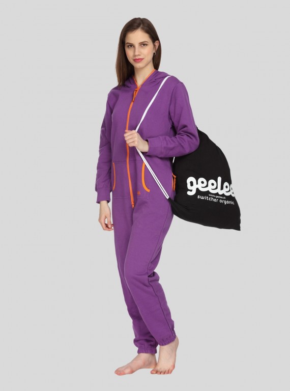 Purple Fleece Jumpsuit for Women