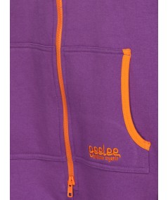 Purple Fleece Jumpsuit for Women