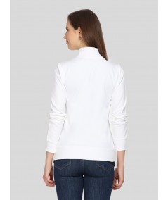 White Zipper Sweatshirt