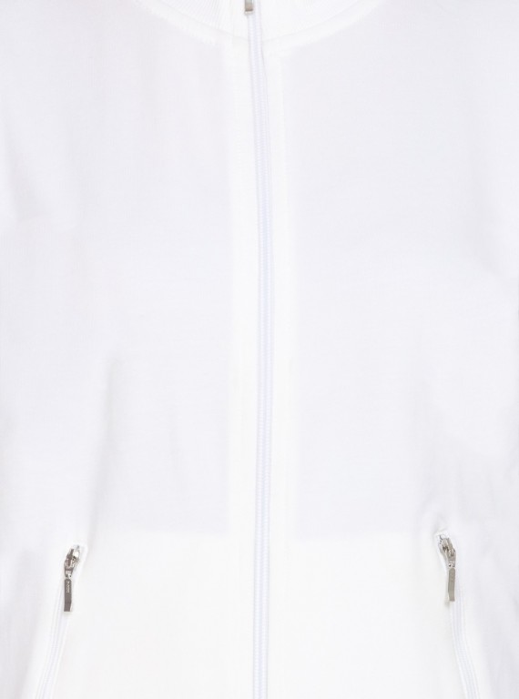 White Zipper Sweatshirt