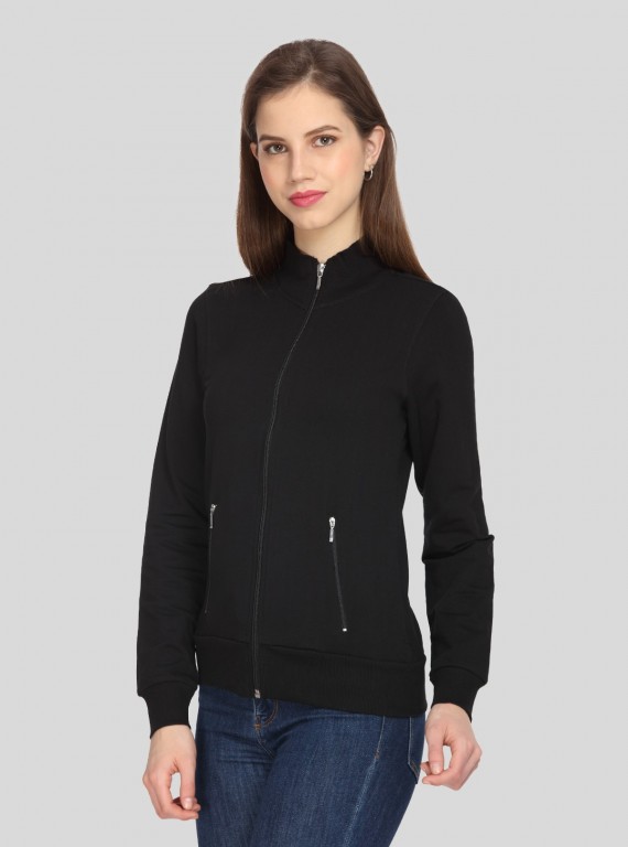 Black Zipper Sweatshirt