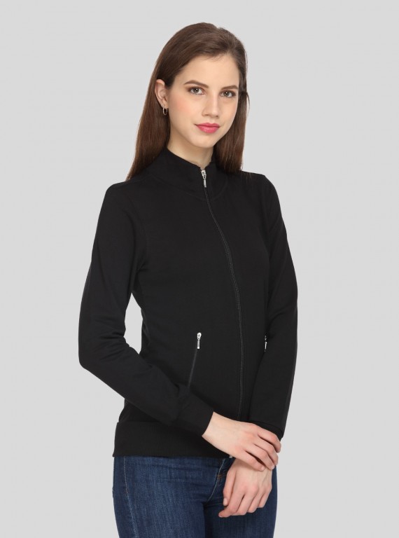 Black Zipper Sweatshirt