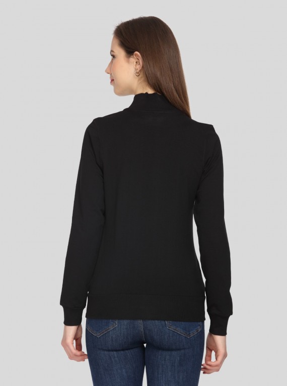 Black Zipper Sweatshirt
