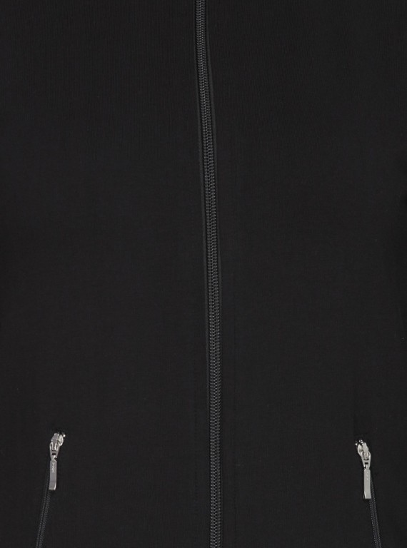 Black Zipper Sweatshirt