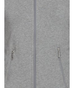 Charcol Melange Zipper SweatShirt