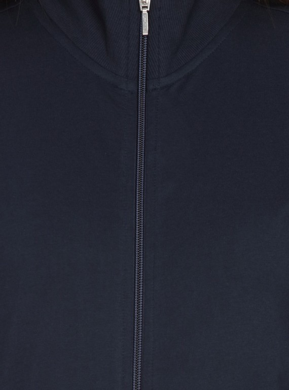 Navy Zipper Sweat Shirt