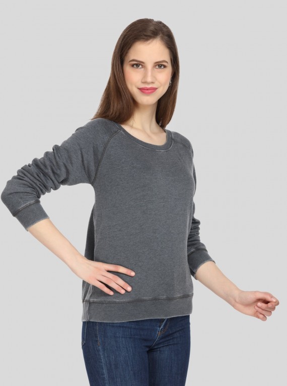 Black Garment Dyed Sweatshirt