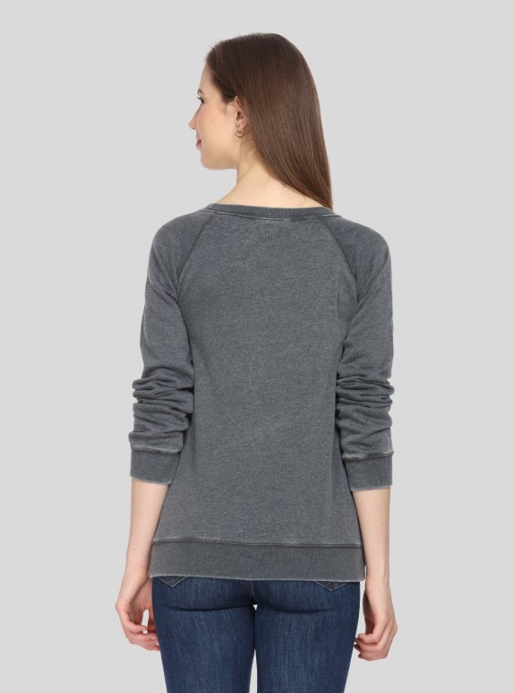 Black Garment Dyed Sweatshirt