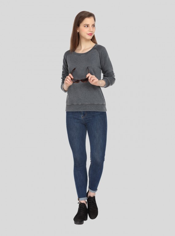 Black Garment Dyed Sweatshirt