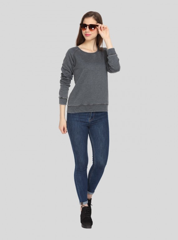 Black Garment Dyed Sweatshirt