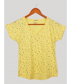 Yellow AOP Printed TShirt