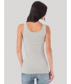 Angel Printed Grey Melange Top
