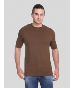 Men’s Brown Basic Crew Neck T-Shirt – Timeless Everyday Comfort