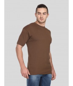 Brown Basic Crew Neck