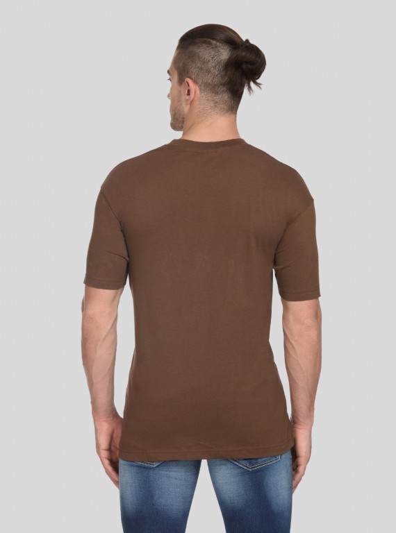 Brown Basic Crew Neck