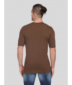 Brown Basic Crew Neck