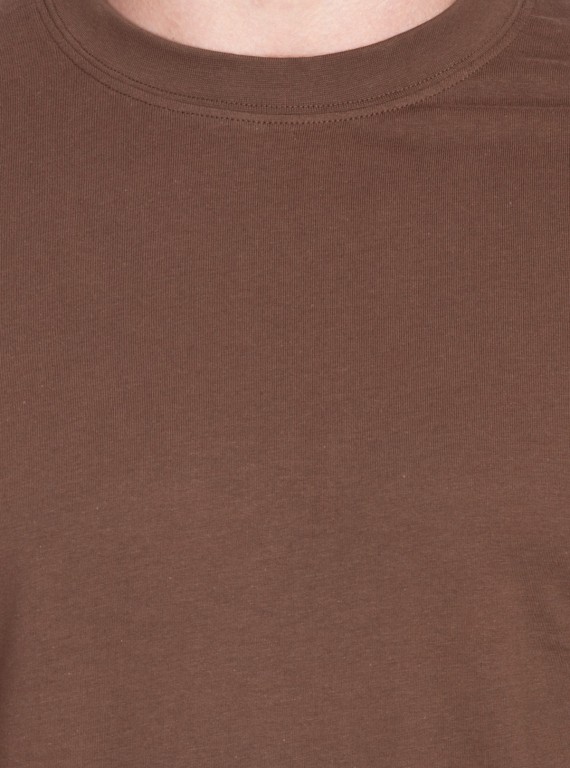 Brown Basic Crew Neck